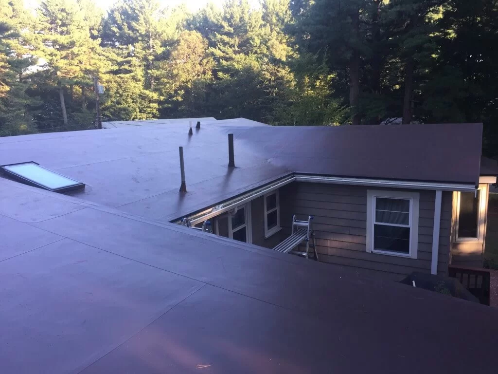 Roofing Services - PVC Membrane Installation on Low Pitch Roof
