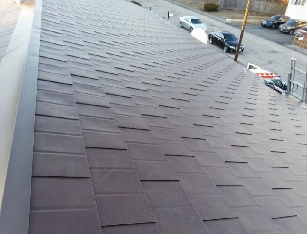 Roofers Needham MA - Aluminum shingles and PVC roof installation