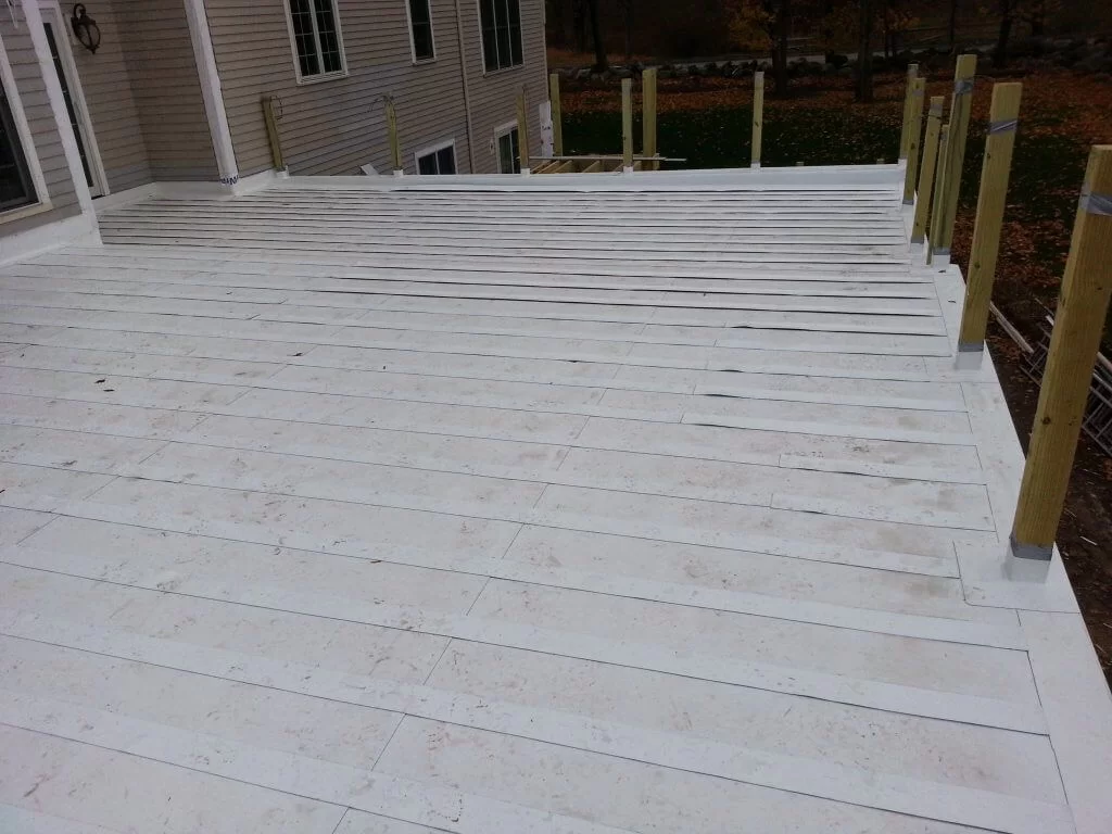 floating deck with PVC Roof Installation
