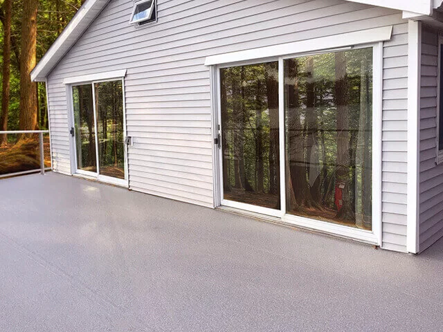PVC roof membrane in the balcony