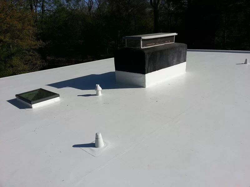 Roofing Services - Installing PVC Flat Roof