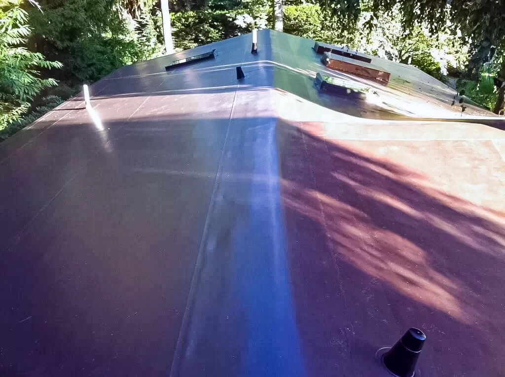 80-mil Brown IB Roof Systems PVC membrane