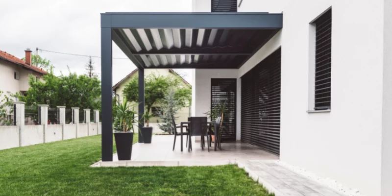 Flat roof patio for private homes