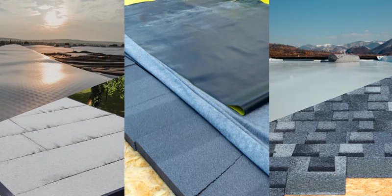 variety of roofing materials