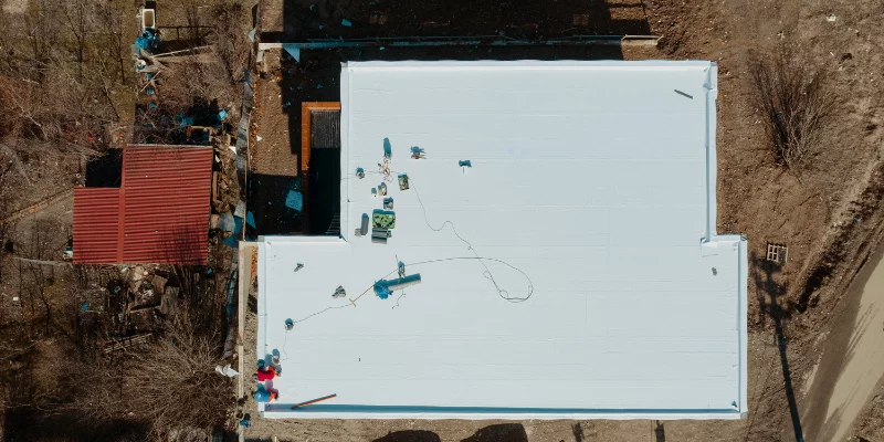 top view - epdm rubber roofing