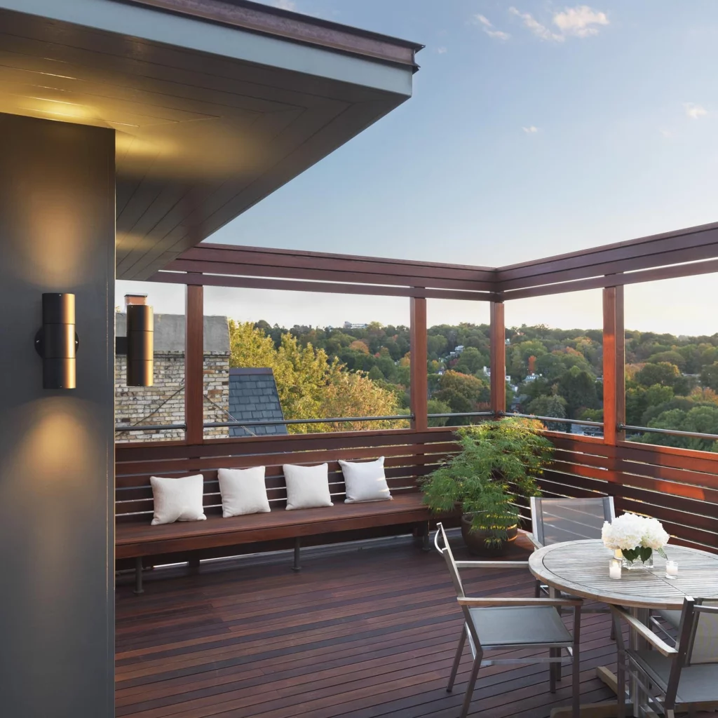Built-in Seating - rooftop deck ideas