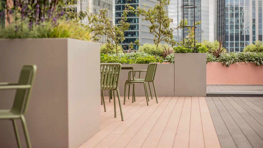 color rooftop decking