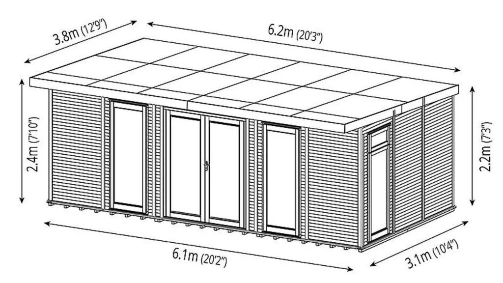 roof squares - entire building