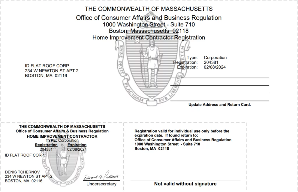 Home Improvement Contractor Registration