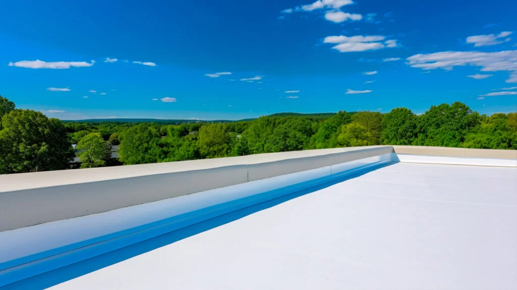 The parapet wall on the Flat Roof