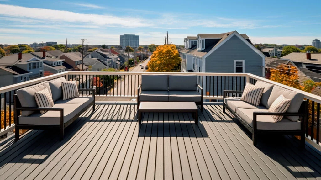 flat roof with deck in Boston MA