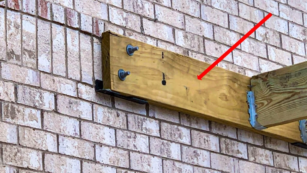 parts of a deck - Ledger Board