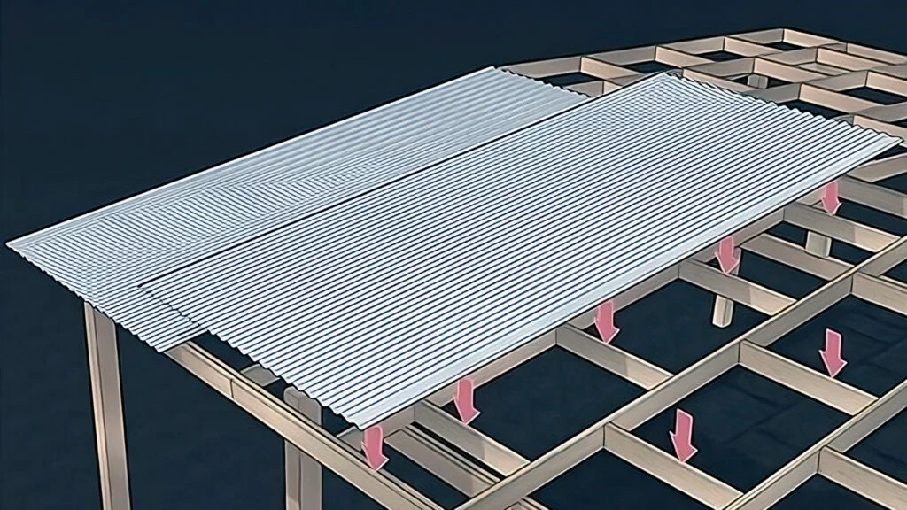 Ease of Installation - corrugated plastic roof