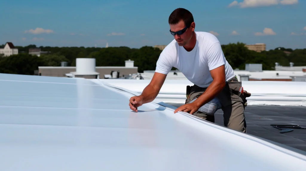 Install TPO Roofing Material