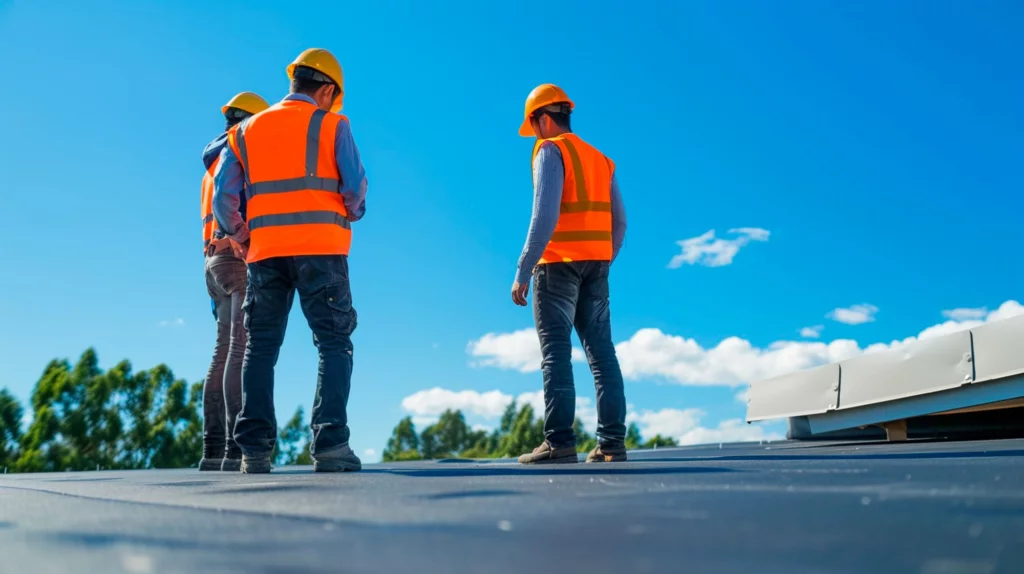 questions to ask roofing contractor - on the roof