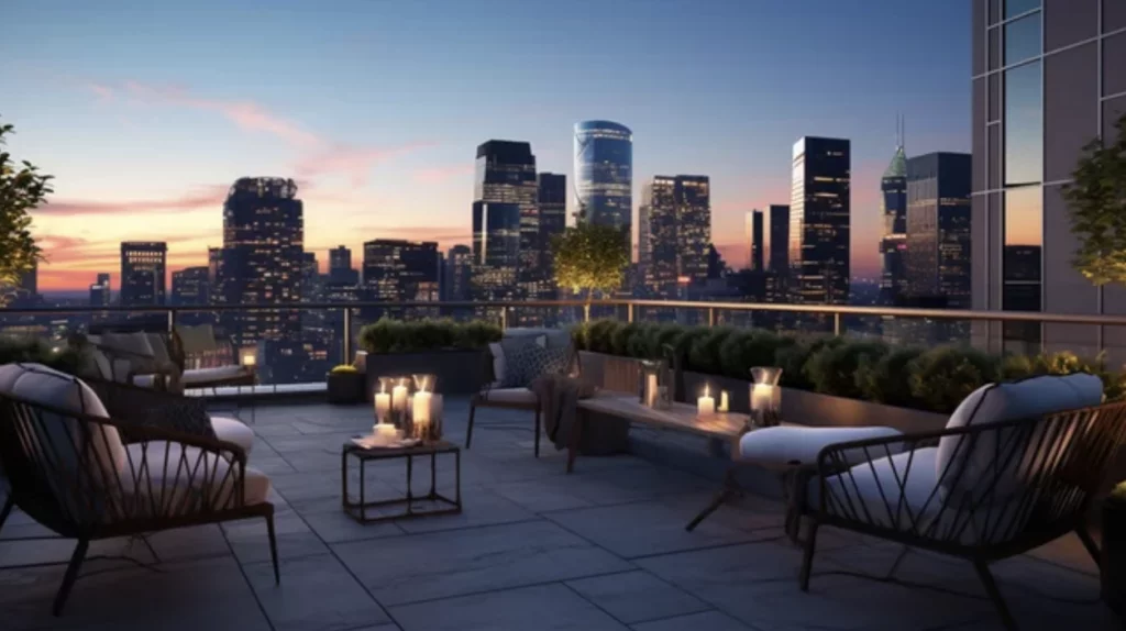 Roof seating area