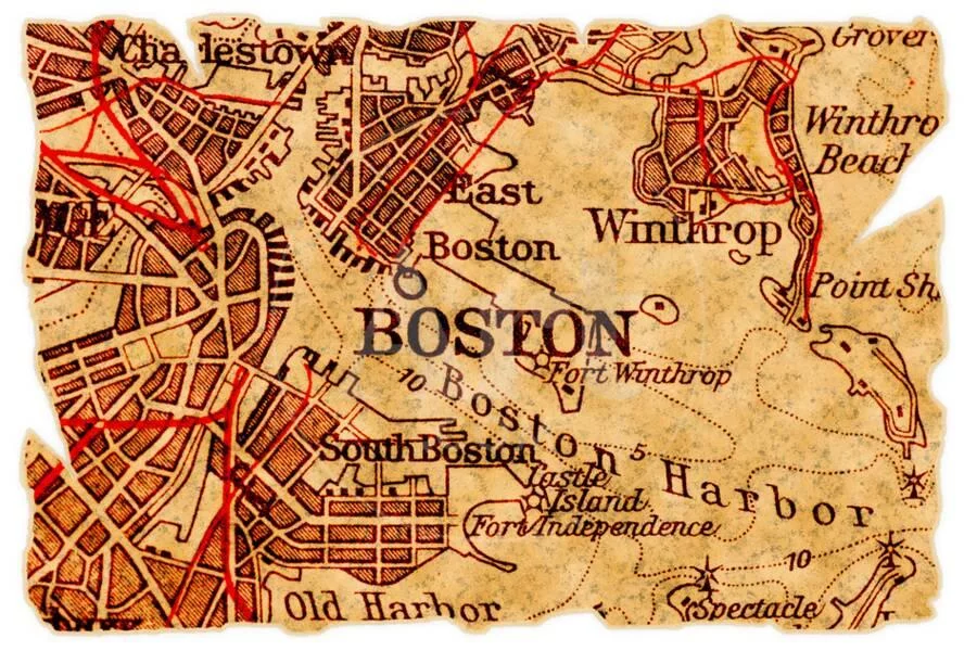 Old Boston Map