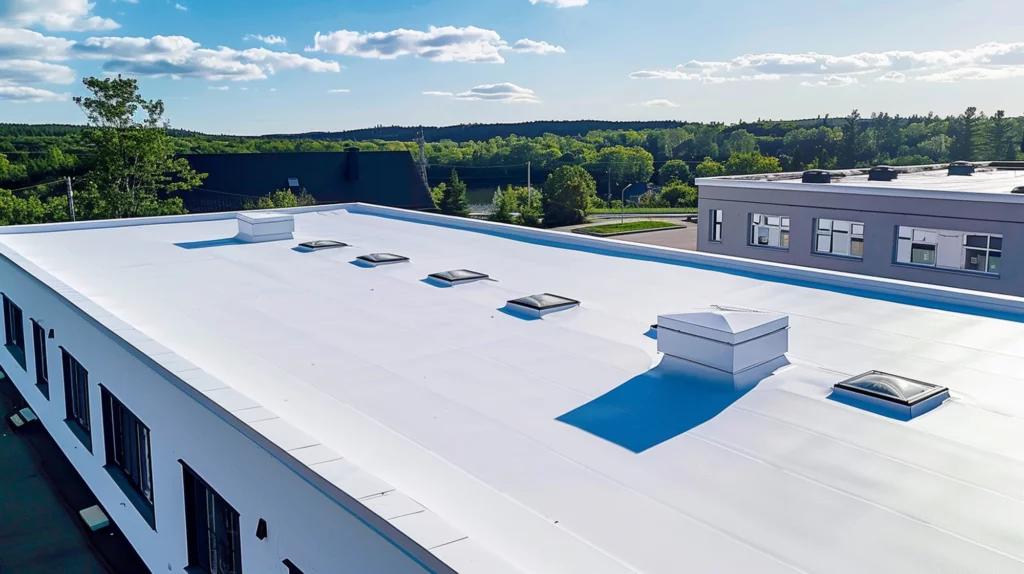 Installed PVC roof