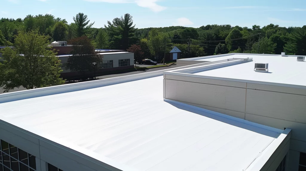 Commercial flat roof inspection and repair in Massachusetts