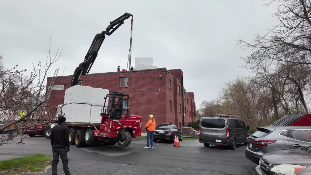 rubber roof installers in roofing process