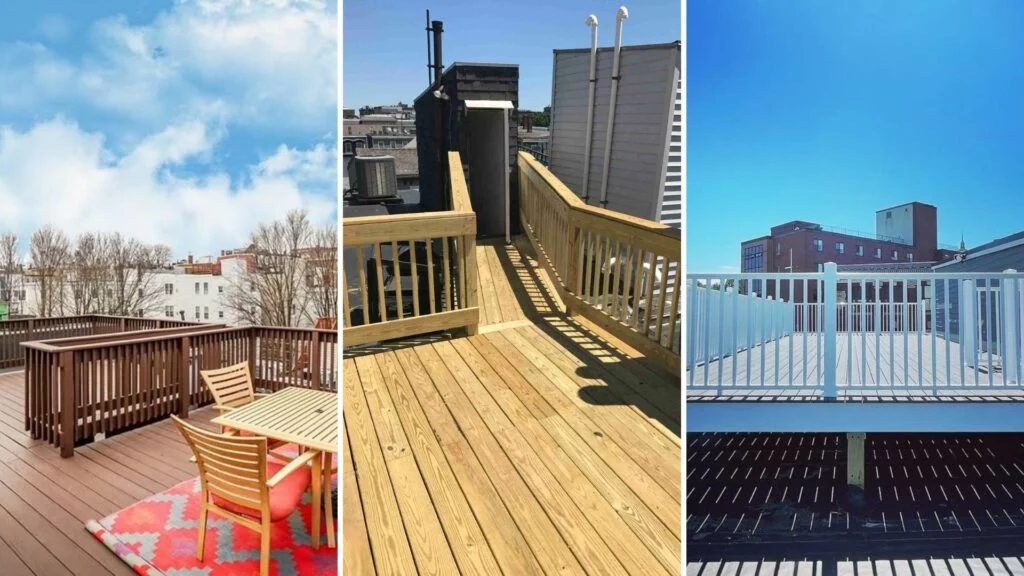 deck on flat roof