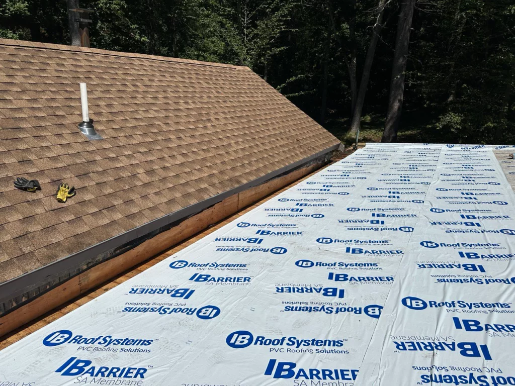 Roofing Wayland - junction of membrane and pitched roof