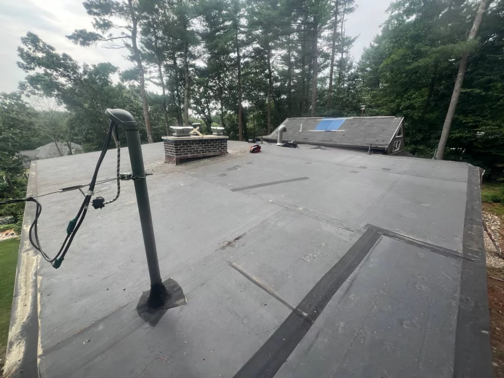 roofing wayland - old epdm rubber roof