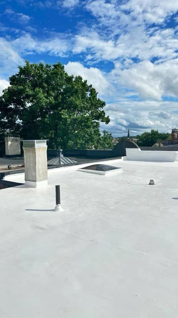pvc roofing project 33 Dwight st Brookline MA