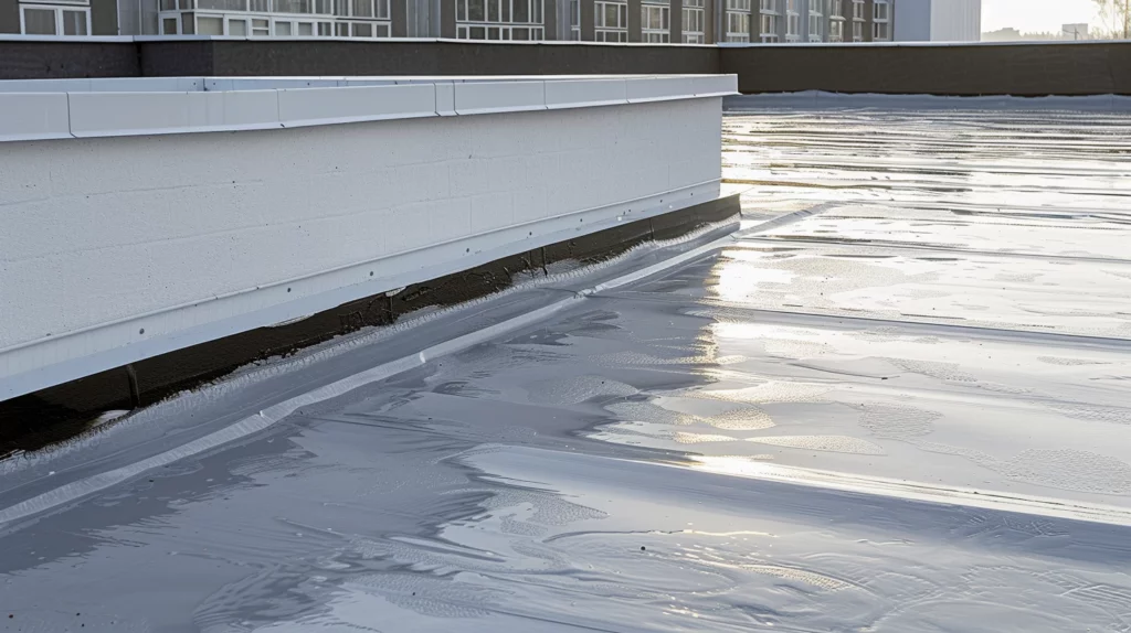water on flat roof