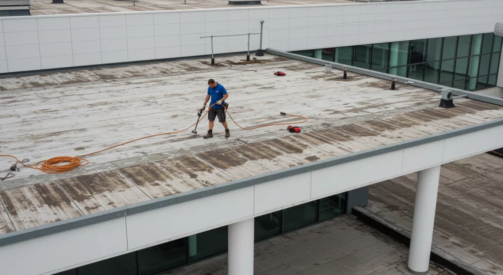 flat roof Acushnet