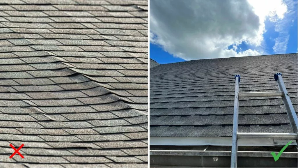 sagging roof vs shinles roof