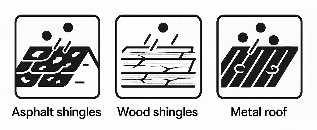 Hail damage - all roof types