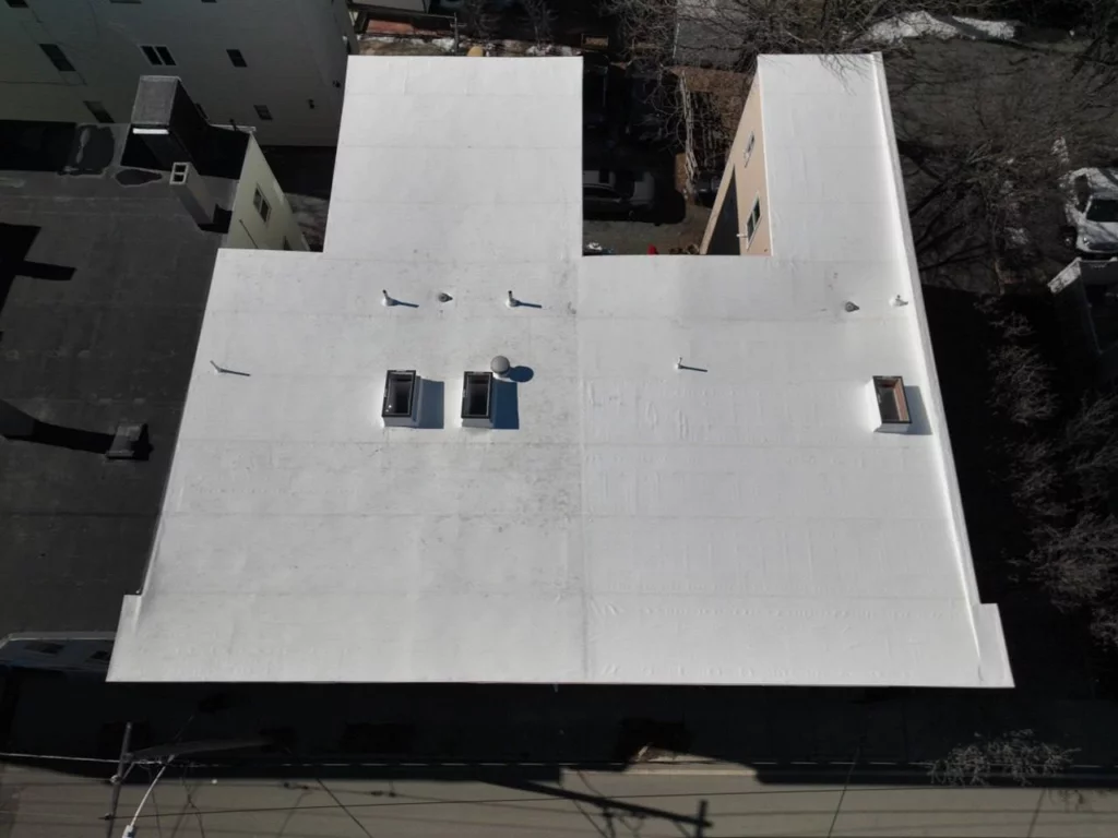 PVC roofing at Columbia St Cambridge by ID Flat Roof