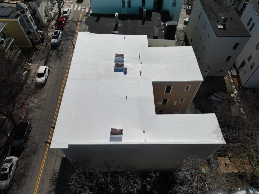 ID Flat Roof PVC roofing at Columbia St Cambridge