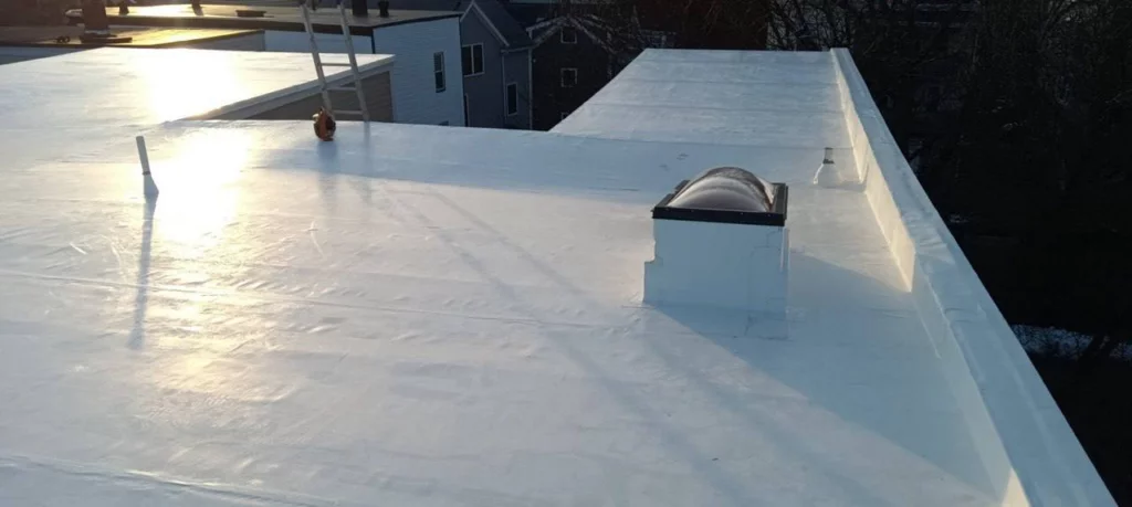 ID Flat Roof roof replacement at Columbia St Cambridge