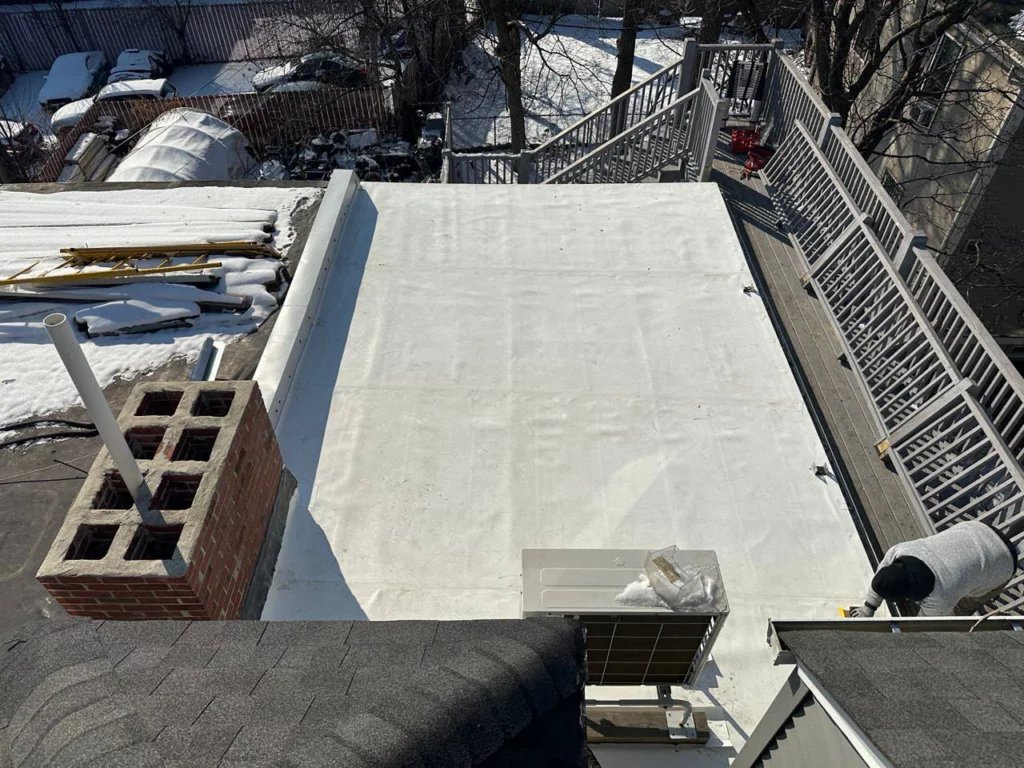 Railing restoration and roofing by ID Flat Roof