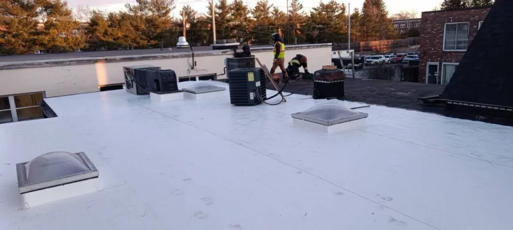 ID Flat Roof project at 378 Hillside Ave Needham Heights