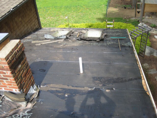 Photos before installing PVC Flat Roof