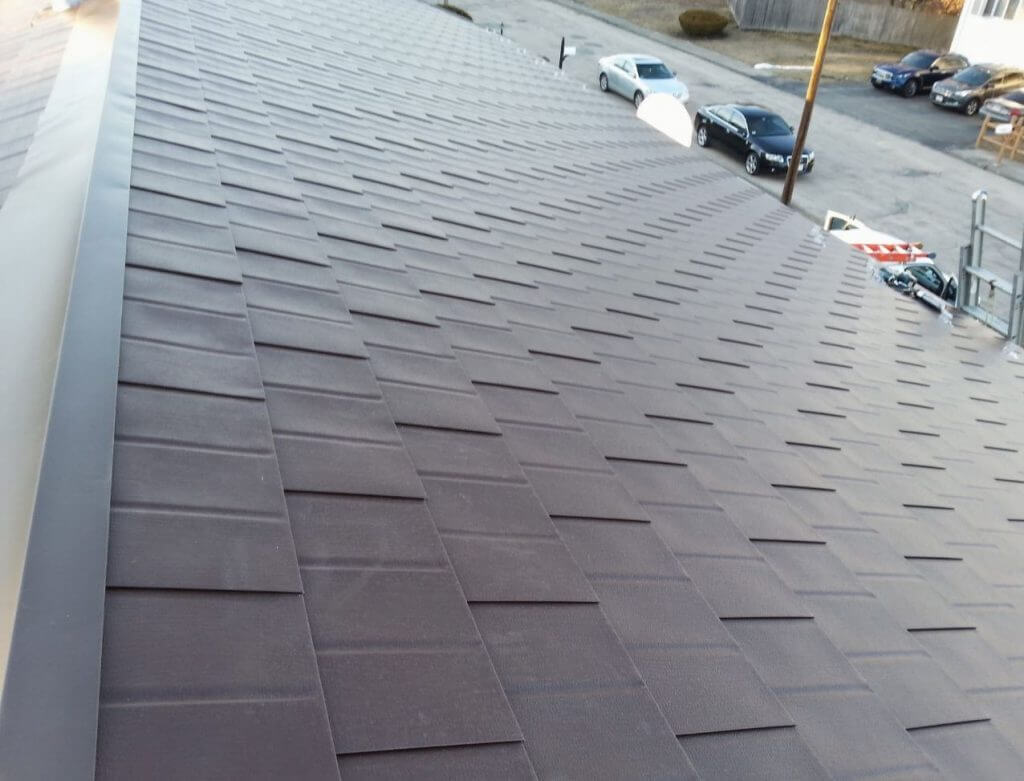 Roofers Needham MA - Aluminum shingles and PVC roof installation