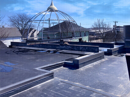 Rubber roof repair - flat roof