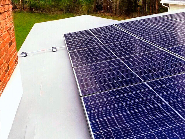 PVC roof and SOLAR PANELS