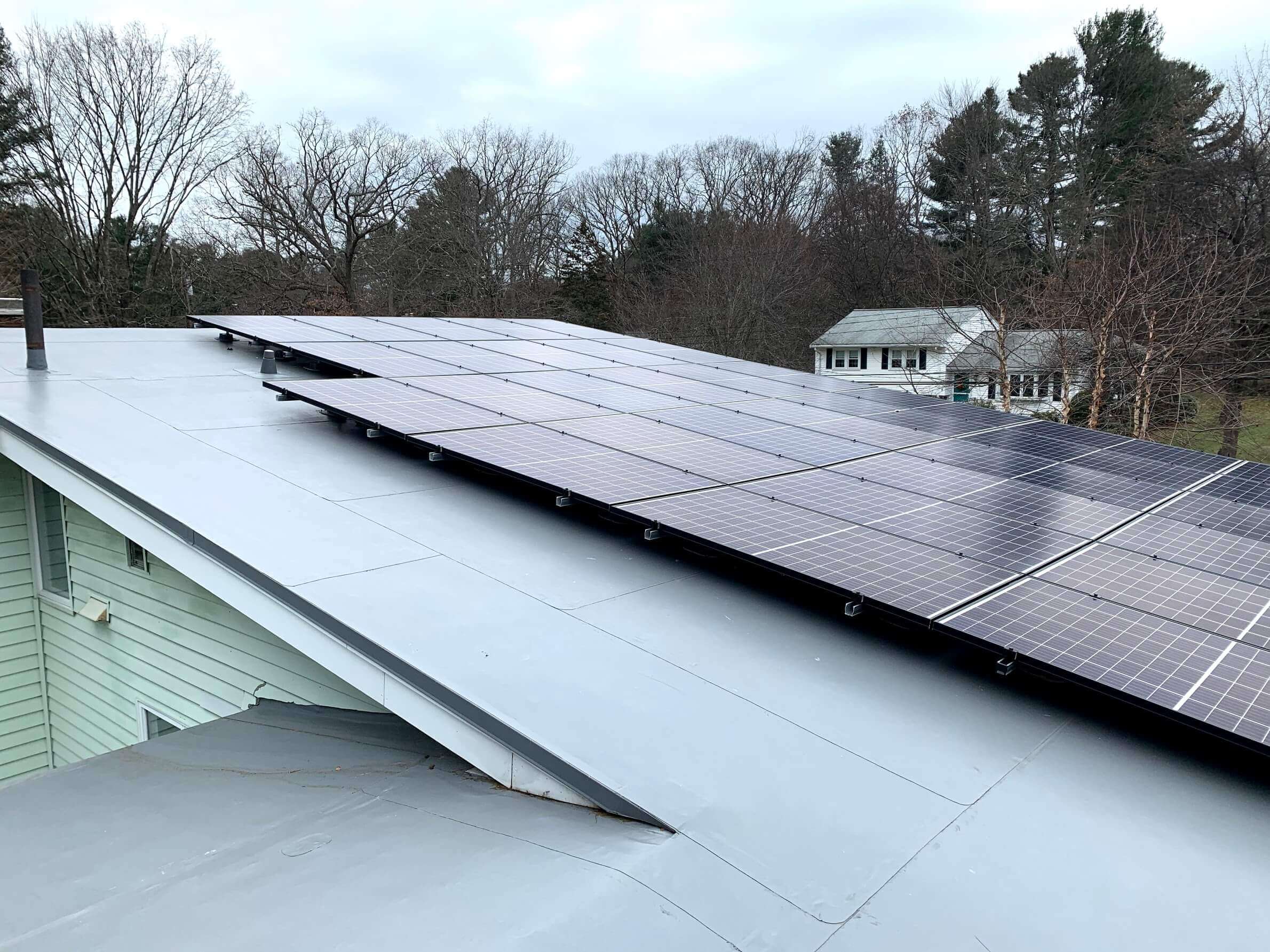 IB 50 mil gray PVC roof and SOLAR PANELS