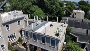 Topside Roof Deck - Drone View Somerville