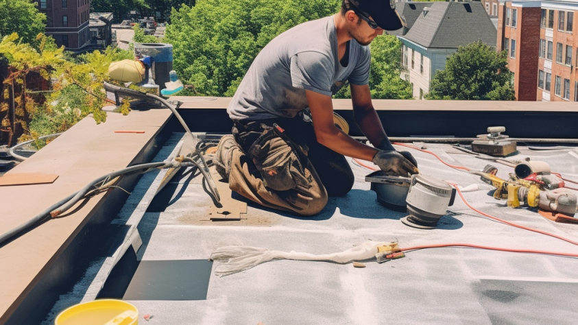 roofer working