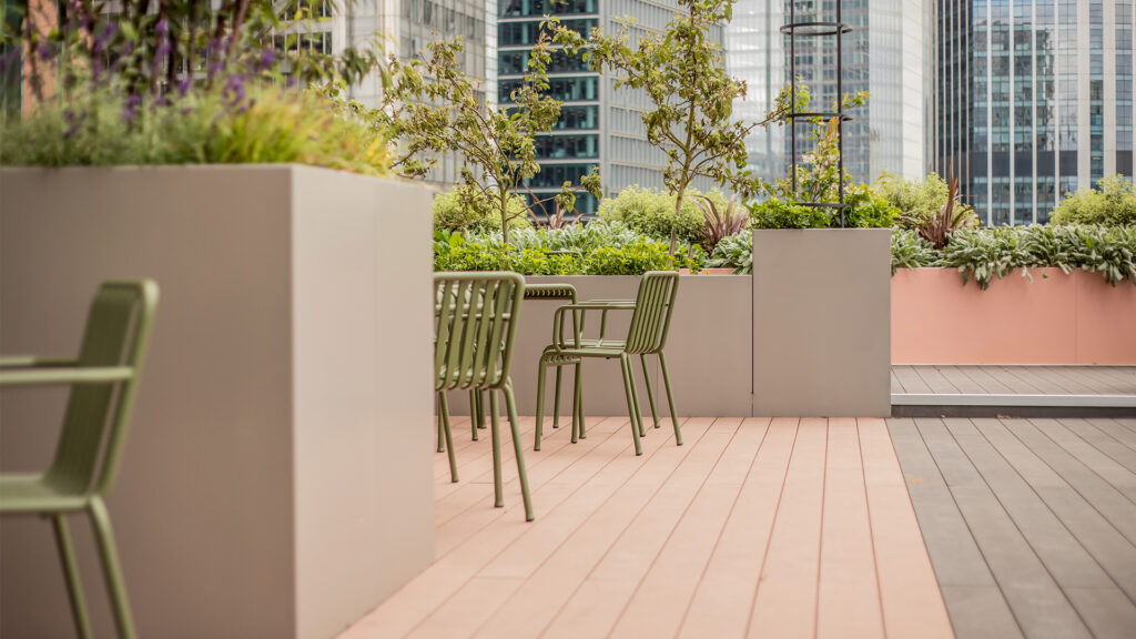 color rooftop decking