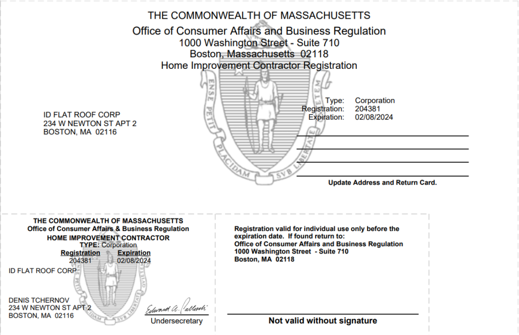 Home Improvement Contractor Registration