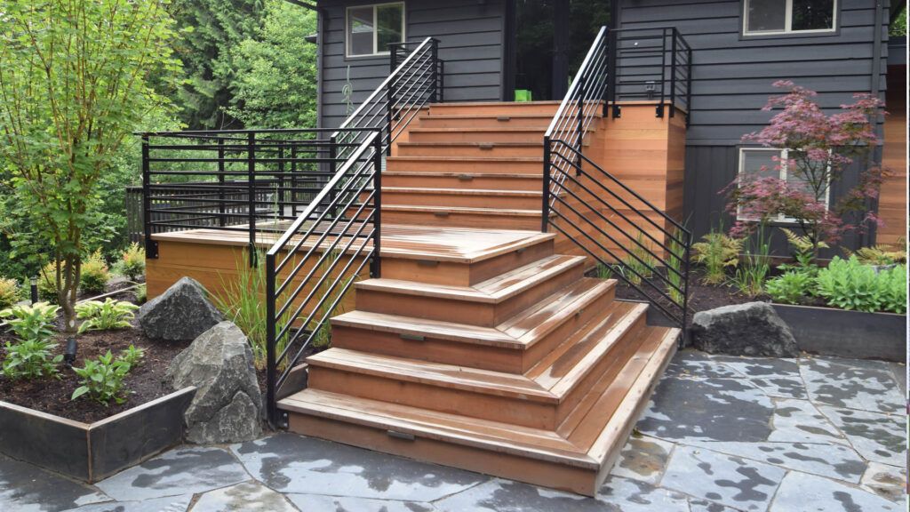 Modern Side Porch Decking