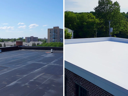 rubber roof by id flat roof in boston, massachusetts