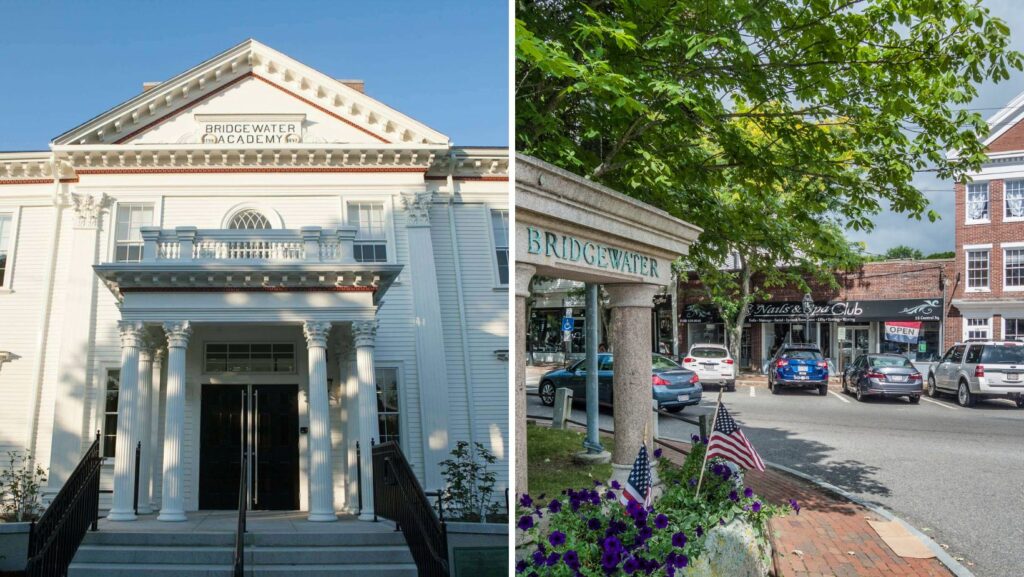 Historic buildings and downtown storefronts in Bridgewater, MA — ideal candidates for modern flat roofing upgrades