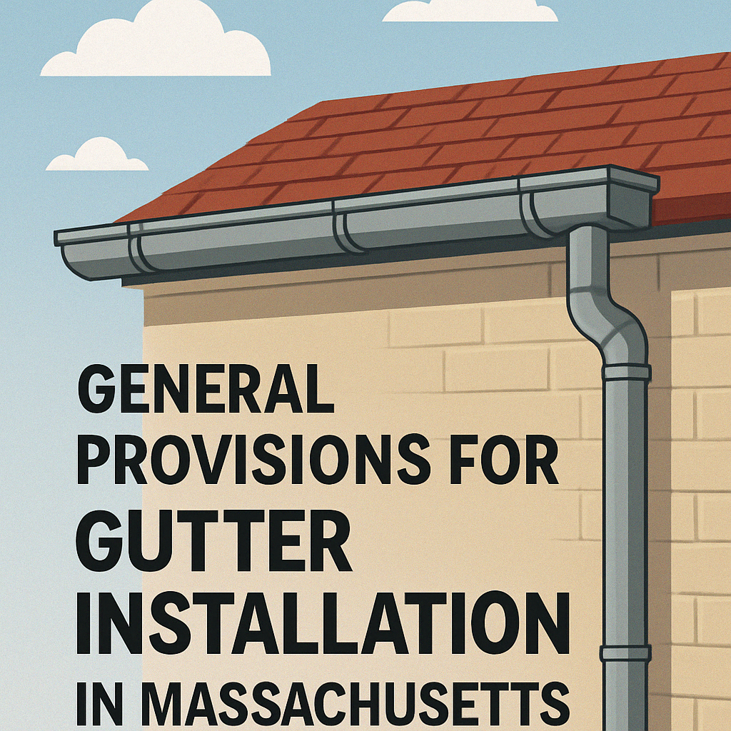 General Provisions for Gutter Installation in Massachusetts